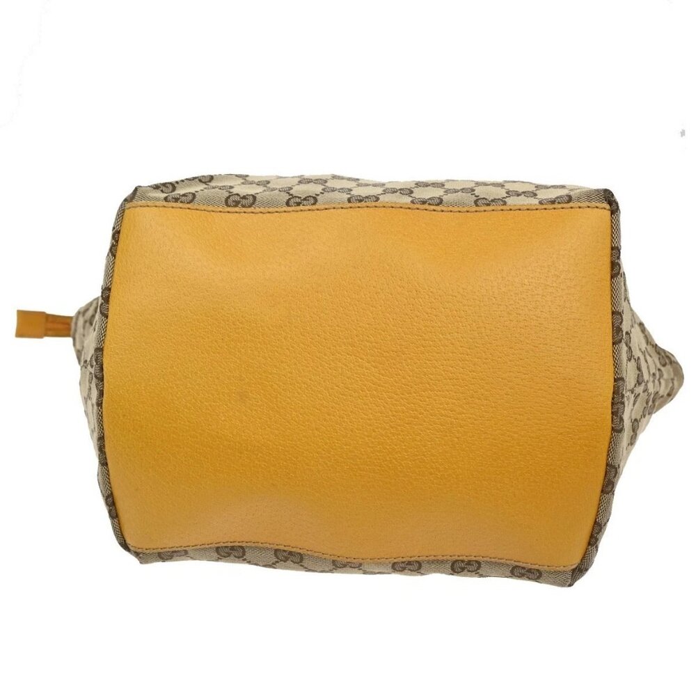 GUCCI GG Canvas Shoulder Tote Bag Leather canvas Yellow Italy 66CA368 - Picture 6 of 14